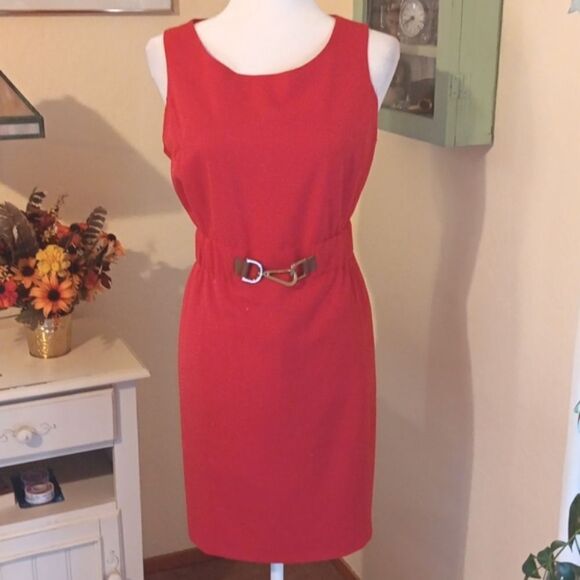 Calvin Klein Dresses & Skirts - Calvin Klein Red Dress With Hardware.
